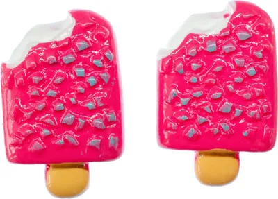 Produktbild von Eis am Stiel Ohrstecker Ohrringe Miniblings Eiscreme Schokoeis süß pink Biss
