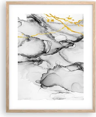 Produktbild von Gerahmtes Poster - Rahmen in heller Eiche - Stein Abstraktion Kontrast - 40x50 cm - Wand Bild - Wanddeko - Wandbilder - Kunstposter - Wandposter - Bilderrahmen - Bilder - Kunstdruck - P2NPA40x50-4761