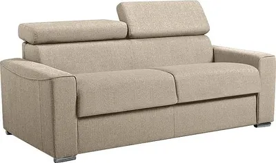 Produktbild von 3-Sitzer-Schlafsofa mit Express-Klappmechanismus aus VIZIR-Stoff – Farbe: Beige – Liegefläche: 140 cm – Matratze: 22 cm