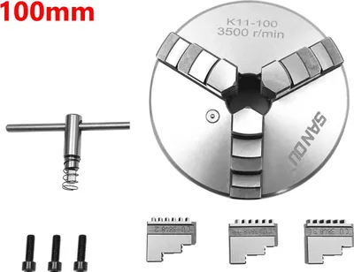 Image de Mandrin à 3 mors à centrage automatique, construction robuste, haute précision, 100 mm
