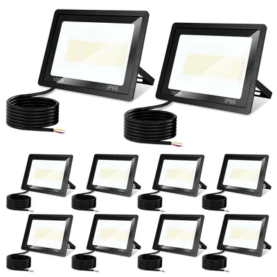 Obrázok produktu pre Peviasot LED reflektor vonkajší, 100W, IP66, s 3 teplotami farieb: 3000K/4000K/6500K, sada 10 kusov