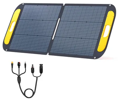 Produktbild von Faltbares Solarpanel VS110 - 110 W - Monokristallin 23 % - IP67 Wasserdicht ETFE - Verstellbarer Ständer - MC4 Anschluss für Powerstation