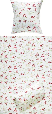 Produktbild von REDBEST Bettwäsche rot-rosé 1x 135x200 cm + 1x 80x80 cm