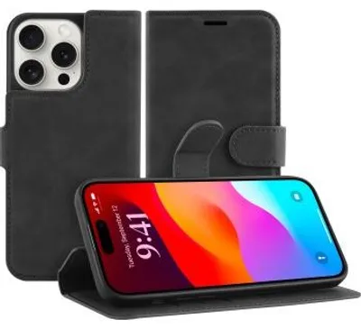 Produktbild von Just in Case 8310712, Geldbörsenhülle, Apple, iPhone 15 Pro, 15,5 cm (6.1"), Schwarz