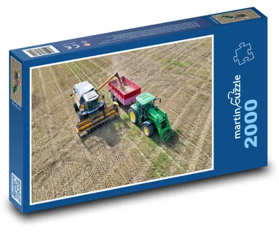 Produktbild von martinpuzzle - Puzzle 2000 Teile - Traktor und Mähdrescher