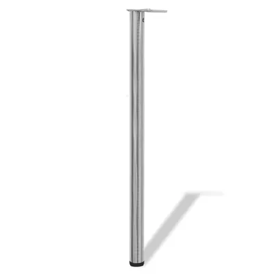 Immagine prodotto di Set Gambe Tavolo 4 pz in Nickel Spazzolato Regolabili 1100 mm