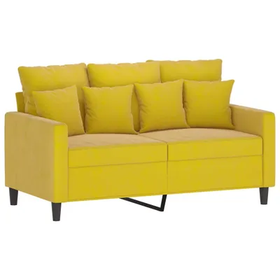 Obrázok produktu pre 2-miestna pohovka žltá 120 cm zamat