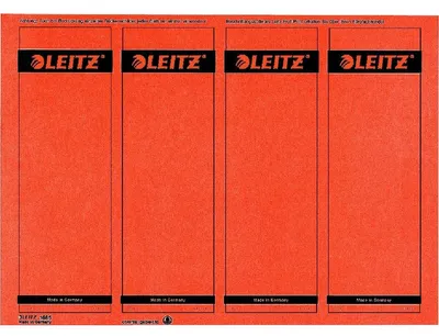 Produktbild von Leitz PC-beschriftbare Rückenschilder für Qualitäts-Ordner 180°, Standard- und Hartpappe-Ordner, Rot, Rechteck, Ring binder, Papier
