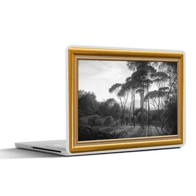 Produktbild von MuchoWow® Laptop Aufkleber Sticker Cover Italienische Landschaft Zirbelkiefer - Hendrik Voogd - Liste - Gold 30x21 cm - Sticker für Laptop - Selbstklebend