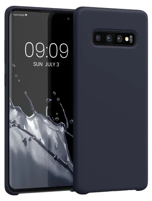 Produktbild von kwmobile Handyhülle für Samsung Galaxy S10 Plus / S10+ Hülle - Case Silikon - Kabelloses Laden - Schutzhülle Cover in Heidelbeerblau