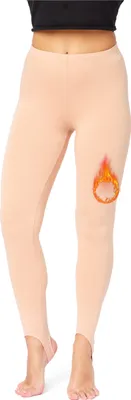 Produktbild von Bellivalini Damen Thermo Leggings Gefüttert mit Fußschlaufe für Winter Warme Apre Ski BLV50-321 (Hautfarben, XL)