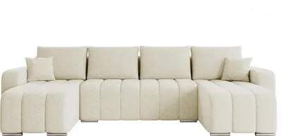 Produktbild von MIRJAN24 Ecksofa Pufetto U Boucle, Eckcouch mit Bettkasten und Schlaffunktion, Polstersofa, U-Form vom Hersteller (Farbe: Lambi 08)