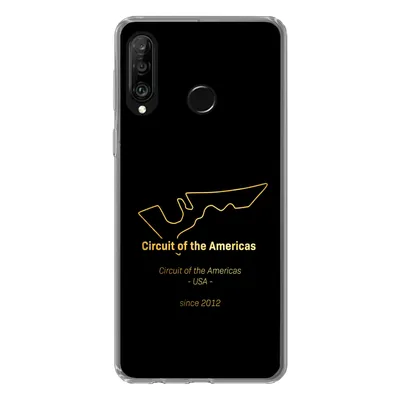 Produktbild von MuchoWow® Handyhülle Schutzhülle Hülle für Huawei P30 Lite Vereinigte Staaten - F1 - Rennstrecke Silikon Softcase Handy Hülle - Handyhülle