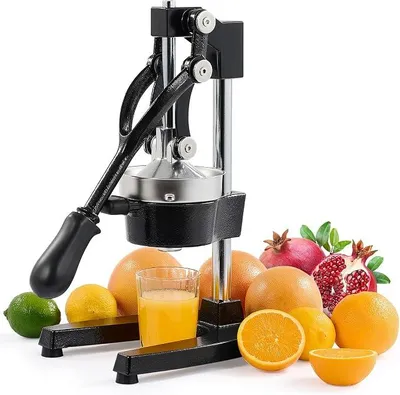 Produktbild von Manuelle Saftpresse für Granatäpfel und Zitrusfrüchte aus Edelstahl, professionelle Handpresse für Orange, Zitrone und Obst
