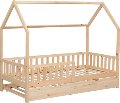 Image de Lit cabane gigogne pour enfant 190x90cm en bois MARCEAU