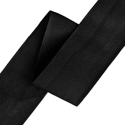 Flaches Gummiband 38 mm x 1 m, schwarz, schweres Elastikband