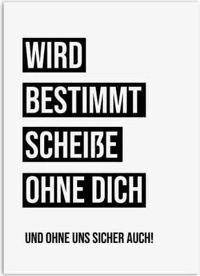Produktbild von Postkarte KOLLEGEN Scheiße ohne dich