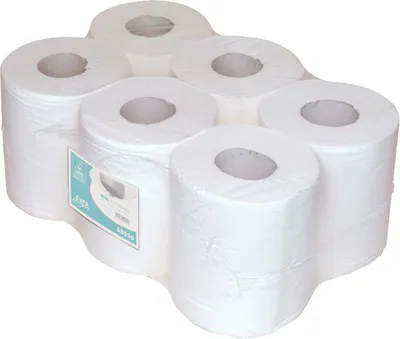 Produktbild von Euro Products Reinigungspapier Midi-Rolle 1-lagig Reflex 20 cm x 300 m Weiß 6 Stück (P53530)