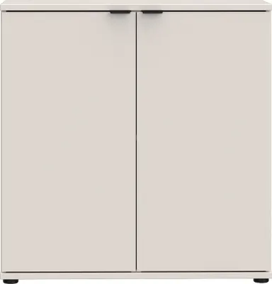 Produktbild von Kommode >GANYMEDE< 2 Türen, 1 Boden, in sandfarbig - 80,1x82,3x34,1cm (BxHxT)