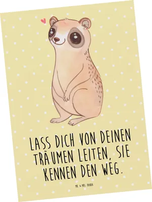 Produktbild von Mr. & Mrs. Panda Postkarte Plumplori Glücklich - Gelb Pastell - Geschenk, Glück, Niedlich, Ansichtskarte, einzelkarte, Postkarten, Grußkarte, Lustige Sprüche