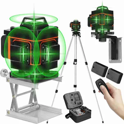 Obrázek produktu pro 4D 16-Linien Selbstnivellierendes Laserwerkzeug C 1,2 m H?henverstellbar fr Bau & Bilderh?nger