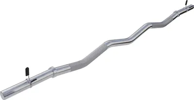 Produktbild von GORILLA SPORTS® SZ Curlstange - 120 cm, bis 180 kg Belastbar, 30/31 mm, mit 2 Federverschlüssen, aus Chrom, Gerändelt und Rutschfest - Langhantelstange, SZ-Stange, SZ Curlhantelstange