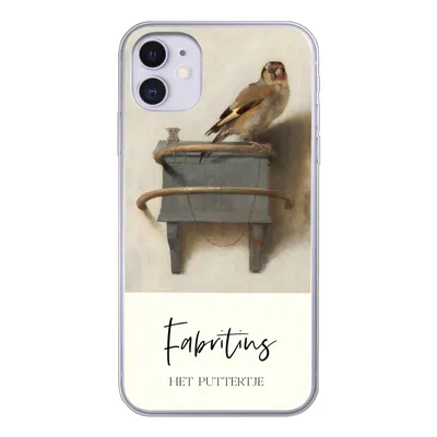 Produktbild von MuchoWow® Handyhülle Schutzhülle Hülle für iPhone 11 Alte Meister - Der Stieglitz - Fabritius Silikon Softcase Handy Hülle - Handytasche