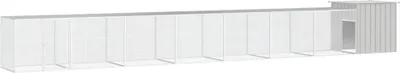 Produktbild von Möbel Hühnerkäfig Grau 800x91x100 cm Verzinkter Stahl - Kleintier-Ställe 3106465
