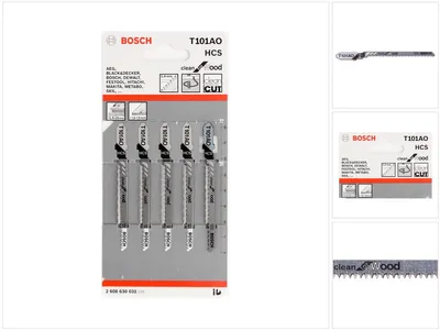 Zdjęcie produktu dla BOSCH 2608630031 5 BOSCH T 101 AO Clean do brzeszczotów do wyrzynarek do drewna