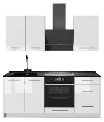 Obrázek produktu pro Jednotková kuchyně Vicco Fame-Line Bílá vysoký lesk/Bílá 190 cm bez pracovní desky, Model 64926