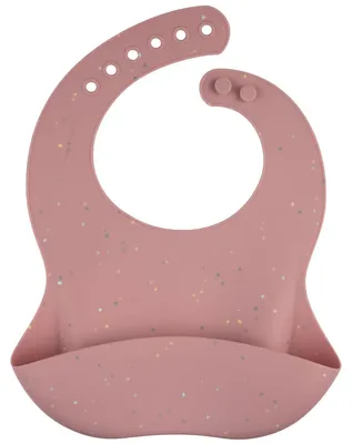 Obrázek produktu pro Canpol babies silikonový bryndák s kapsou – Dots Pink