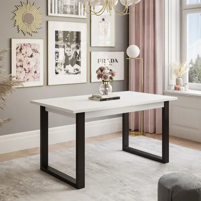 Obrázek produktu pro ART rozkládací stůl 150-198 cm, bílý / bílý matný