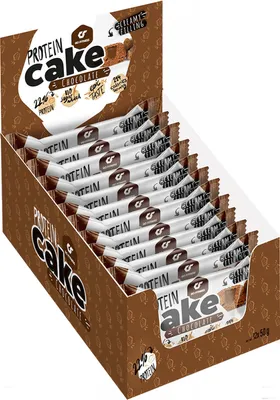 Produktbild von Go Fitness Protein Cake (12x50g) Chocolate - Funktionelle Lebensmittel - Eiweiß-Snacks