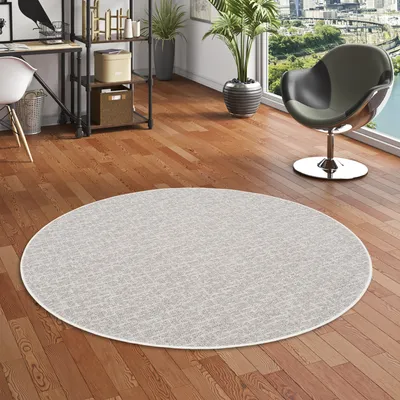Produktbild von Schlingen Designer Teppich Rund Niva Creme, Größe:400 cm Rund