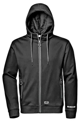 Produktbild von Sir Safety BAT Herren Arbeitssweatshirt mit Kapuze atmungsaktiv Reißverschluss, 3XL, Grau