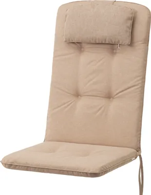 Obrázek produktu pro Polštář na zahradní židli "Benita" - 120x50 cm - s polštářkem pod hlavu - odolný proti povětrnostním vlivům a pohodlný | polštář na sedadlo, polštář na židli, polštář na židli s vysokým opěradlem, polštář na židli | PillowPrim