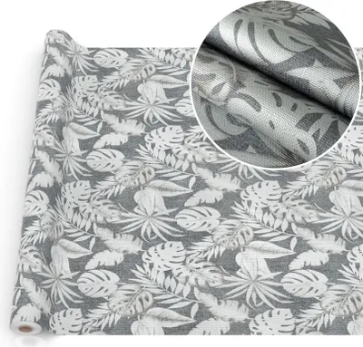 Produktbild von Tischdecke Wachstuch Premium Blumen Grau Robust Wasserabweisend Breite 140 cm Länge 2000 cm