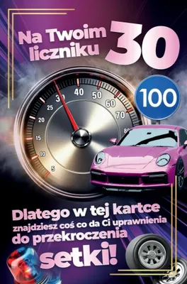Zdjęcie produktu dla Karnet Prawo Jazdy 30 urodziny damskie