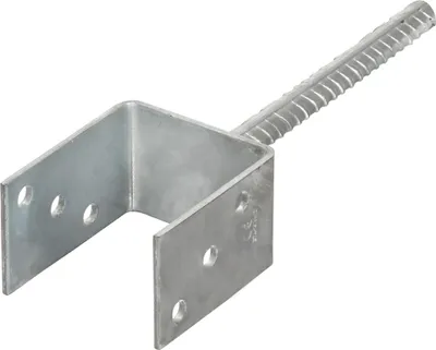 Obrázok produktu pre vidaXL Podpera stĺpikov 6 ks Strieborná 8 × 6 × 30 cm Pozinkovaná oceľ