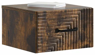 Imagen del producto de Mesita de Noche de Pared Roble Ahumado 34,5 x 33 x 20 cm
