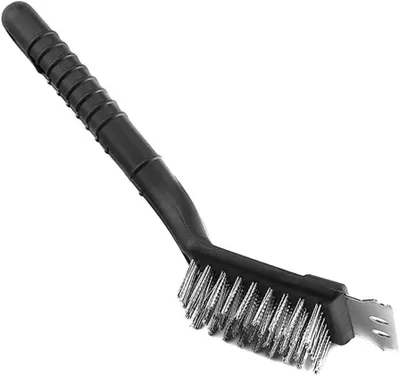 Immagine prodotto di Spazzola per barbecue - Detergente per griglie - Pulizia del barbecue - Con raschietto - 21,5 cm - Nera