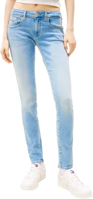 Productafbeelding van Tommy Jeans dames jeans, model Sophie, skinny fit, lage taille, blauw (licht denim), maat 34W/34