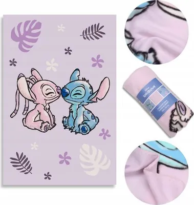 Obrázek produktu pro Fleecová deka Lilo & Stitch 100x150cm Fialová útulná deka
