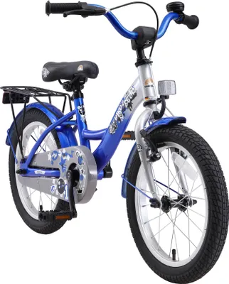 Produktbild von BIKESTAR Kinder Fahrrad ab 4 Jahre | 16 Zoll Classic Kinderrad | Silber & Blau