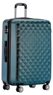 Produktbild von Zwillingsrollen 2066 Hartschale Trolley Koffer Reisekoffer Gepäck M-L-XL-Set (Dunkelgrün, XL)