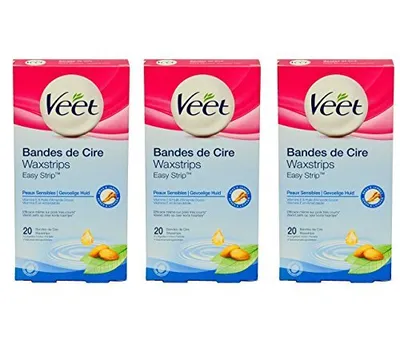 Produktbild von Veet Waxstreifen für sensible Haut - 20stk. (3 ér Pack)