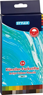 Produktbild von STYLEX Super Soft Aquarell- und Künstler-Buntstifte Set - Farbstifte für Malbuch & Co. - Künstlerbedarf für Erwachsene, Buntstifte-Set:Standard 2