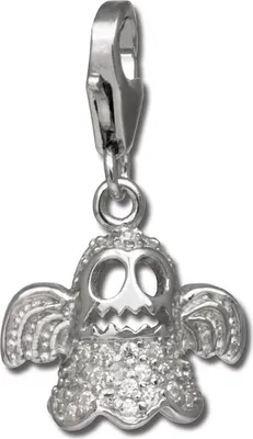 Produktbild von SilberDream 925er Charm Gespenst Echt Silber Anhänger weiß Zirkonia D2FC3143