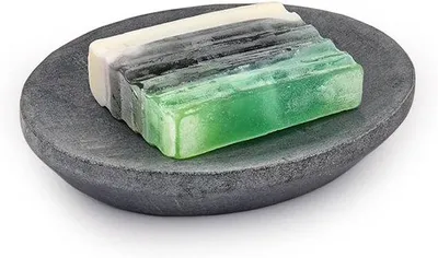 Zdjęcie produktu dla Szara mydelniczka – akcesorium łazienkowe, 12 cm