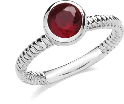 Produktbild von Edler 925 Sterling Silber (Rhodiniert) Damen - Solitärring mit Zirkonia, 51 (16.2); TRS33216RSL